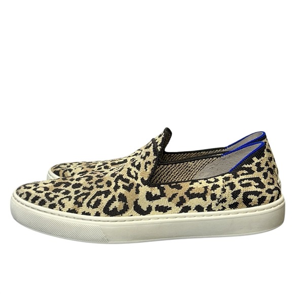 Rothy's The Original Slip On Sneaker Desert Cat Leopard Cheetah Women's Size 8.5 - Picture 4 of 10